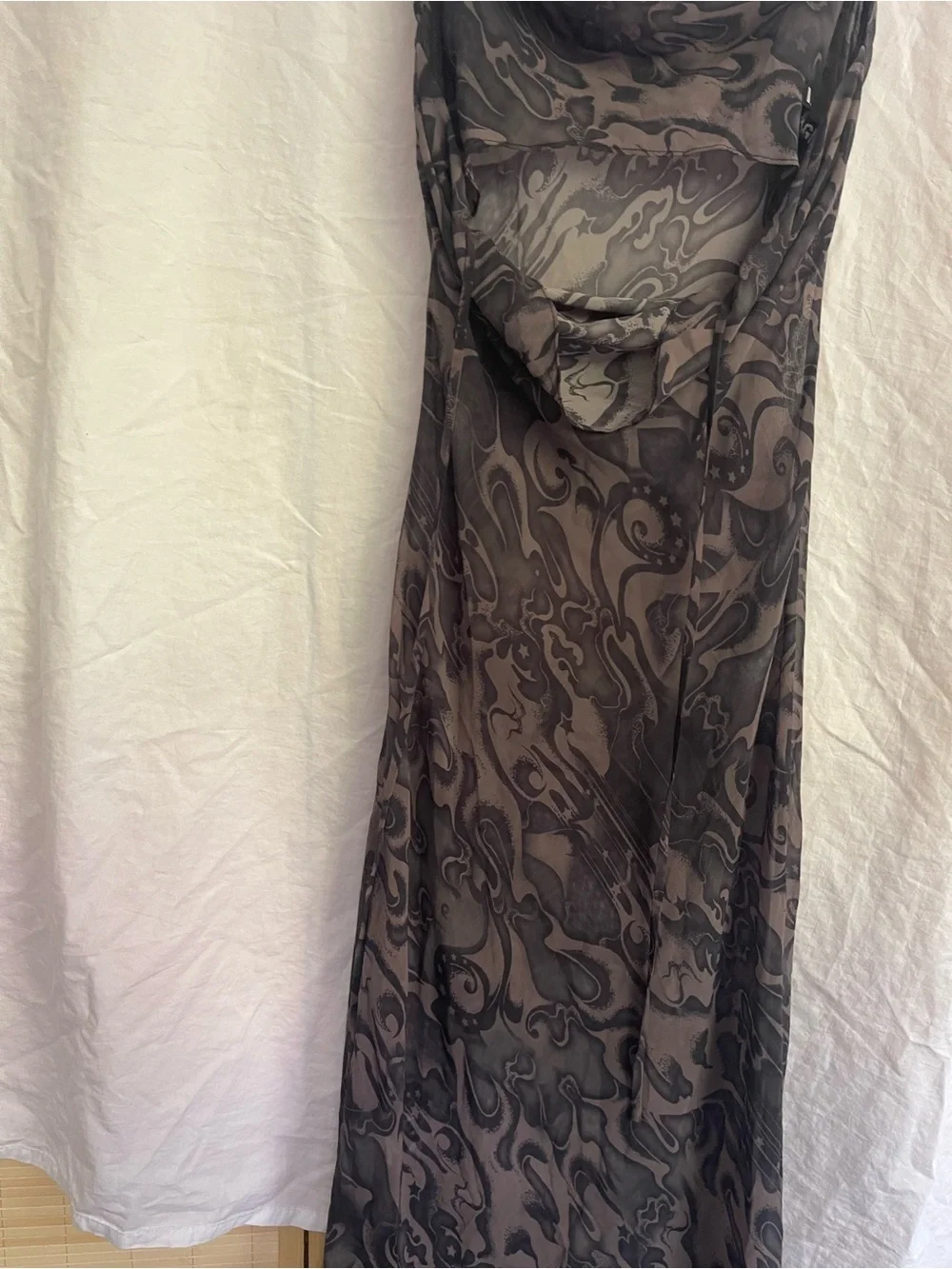 I.AM.GIA Abstract Print Maxi Dress Cyber Y2K Grunge Festival Indie Size XXS